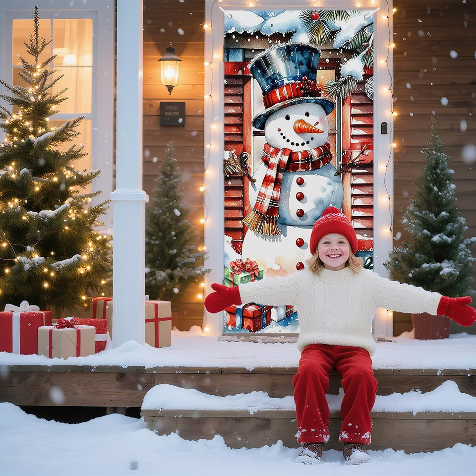 🎅FORRO NAVIDEÑO PARA PUERTAS 🚪MATERIAL PREMIUM🎄