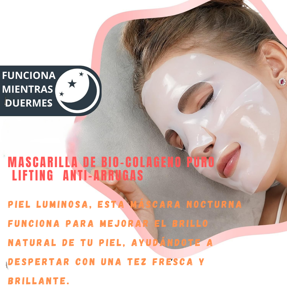 MASCARILLA DE BIO-COLAGENO PURO LIFTING  ANTI-ARRUGAS💟