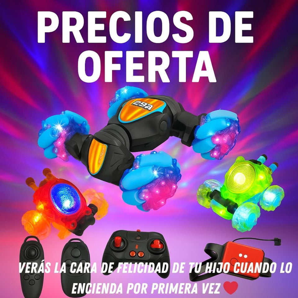 Carro Control Por Gestos Acrobático Luces Led Humo Vapor